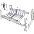Gebruikte metalen magazijnbak, grijpbak, legbord, verzinkt, 475x305x180
