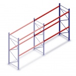 Gebruikte palletstelling Redirack 3000x2700x900mm (hxbxd) 2 niveaus - aanbouwsectie