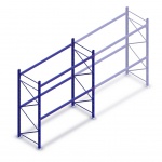 Gebruikte Polypal palletstelling 2375x3000x1050mm (hxbxd) - 2 niveaus beginsectie