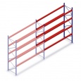 Gebruikte Polypal palletstelling 4350x3600x950mm (hxbxd) - 4 niveaus aanbouwsectie