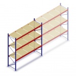 Gebruikte Ramada palletstelling 4500x3600x1000 mm (hxbxd) - 3 niveaus incl. vlonders beginsectie