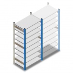 Gebruikte Schaefer R3000 legbordstelling 2500x970x600mm (hxbxd) 9 niveaus beginsectie