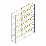 Gebruikte Standard palletstelling 7010x2700x900mmmm (hxbxd) - 5 niveaus aanbouwsectie