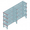 Kunststof stelling, rek 1150x1800x400, 4 niveaus
