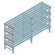 Kunststof stelling, rek 1150x2000x500, 4 niveaus