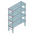 Kunststof stelling, rek 1450x1000x400, 4 niveaus