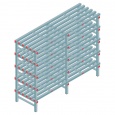 Kunststof stelling, rek 1450x1800x600, 5 niveaus