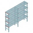 Kunststof stelling, rek 1600x2000x400, 4 niveaus