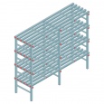 Kunststof stelling, rek 1600x2000x600, 4 niveaus