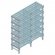 Kunststof stelling, rek 1750x1500x500, 6 niveaus