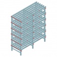 Kunststof stelling, rek 1750x1500x600, 6 niveaus