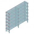 Kunststof stelling, rek 1750x2000x400, 6 niveaus