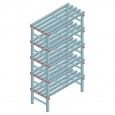 Kunststof stelling, rek 1850x1000x500, 5 niveaus