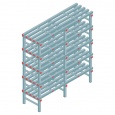Kunststof stelling, rek 1850x1500x500, 5 niveaus