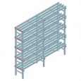 Kunststof stelling, rek 1850x2000x400, 5 niveaus