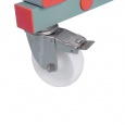 Kunststof stelling zwenkwiel geremd 1200 - 4 stuks