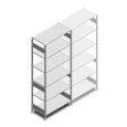 Legbordstelling Heavy Duty 2500x1000x500, 6 niveaus metaal verzinkt, 250 kg beginsectie