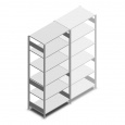 Legbordstelling Heavy Duty 2500x1000x600, 6 niveaus metaal verzinkt, 150 kg beginsectie