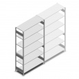 Legbordstelling Heavy Duty 2500x1300x500, 6 niveaus metaal verzinkt, 250 kg beginsectie