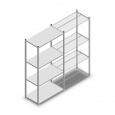 Legbordstelling Light Duty 2000x1000x500, 4 niveaus metaal verzinkt, 100 kg beginsectie