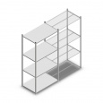Legbordstelling Light Duty 2000x1000x600, 4 niveaus metaal verzinkt, 80 kg beginsectie