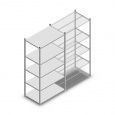 Legbordstelling Light Duty 2000x1000x600, 5 niveaus metaal verzinkt, 80 kg beginsectie
