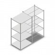 Legbordstelling Light Duty 2000x1000x800, 4 niveaus metaal verzinkt, 140 kg beginsectie