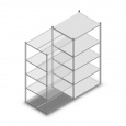 Legbordstelling Light Duty 2000x1000x800, 5 niveaus metaal verzinkt, 140 kg aanbouwsectie