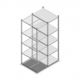 Legbordstelling Light Duty 2000x550x800, 5 niveaus metaal verzinkt, 260 kg aanbouwsectie