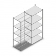 Legbordstelling Light Duty 2000x850x600, 5 niveaus metaal verzinkt, 120 kg aanbouwsectie