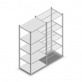 Legbordstelling Light Duty 2000x850x600, 5 niveaus metaal verzinkt, 120 kg beginsectie
