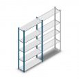 Legbordstelling Medium Duty 2000x1000x300, 5 niveaus metaal blauw, 90 kg beginsectie