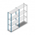 Legbordstelling Medium Duty 2000x1000x400, 4 niveaus metaal blauw, 90 kg beginsectie