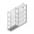 Legbordstelling Medium Duty 2000x1000x400, 5 niveaus metaal antraciet, 90 kg aanbouwsectie