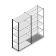 Legbordstelling Medium Duty 2000x1000x500, 5 niveaus metaal antraciet, 70 kg beginsectie