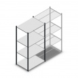Legbordstelling Medium Duty 2000x1000x700, 4 niveaus metaal antraciet, 180 kg beginsectie