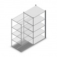 Legbordstelling Medium Duty 2000x1000x800, 5 niveaus metaal antraciet, 180 kg aanbouwsectie