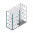 Legbordstelling Medium Duty 2000x1000x800, 5 niveaus metaal blauw, 180 kg beginsectie