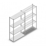 Legbordstelling Medium Duty 2000x1150x400 (hxbxd) 4 niveaus metaal verzinkt 180 kg beginsectie