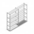 Legbordstelling Medium Duty 2000x1150x400 (hxbxd) 5 niveaus metaal verzinkt 180 kg beginsectie