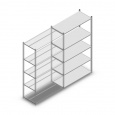Legbordstelling Medium Duty 2000x1150x500 (hxbxd) 5 niveaus metaal verzinkt 160 kg aanbouwsectie