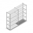 Legbordstelling Medium Duty 2000x1150x500 (hxbxd) 5 niveaus metaal verzinkt 160 kg beginsectie