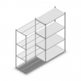 Legbordstelling Medium Duty 2000x1150x600 (hxbxd) 4 niveaus metaal verzinkt 140 kg aanbouwsectie