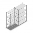 Legbordstelling Medium Duty 2000x1150x600 (hxbxd) 5 niveaus metaal verzinkt 140 kg aanbouwsectie