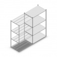 Legbordstelling Medium Duty 2000x1150x700 (hxbxd) 4 niveaus metaal verzinkt 250 kg aanbouwsectie