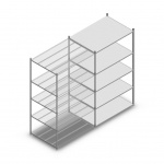Legbordstelling Medium Duty 2000x1150x800 (hxbxd) 5 niveaus metaal verzinkt 360 kg aanbouwsectie