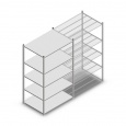 Legbordstelling Medium Duty 2000x1150x800 (hxbxd) 5 niveaus metaal verzinkt 360 kg beginsectie