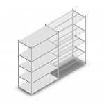Legbordstelling Medium Duty 2000x1300x600 (hxbxd) 5 niveaus metaal verzinkt 100 kg beginsectie