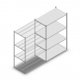 Legbordstelling Medium Duty 2000x1300x700 (hxbxd) 4 niveaus metaal verzinkt 190 kg aanbouwsectie