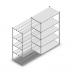 Legbordstelling Medium Duty 2000x1300x700 (hxbxd) 5 niveaus metaal verzinkt 190 kg aanbouwsectie